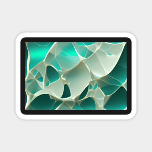 Vibrant 3D Fractal Glass Art Magnet