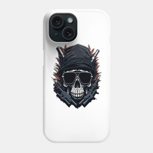 Skull with guns Phone Case