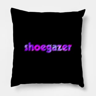 Shoegazer - Blurry Text in Purple Pillow