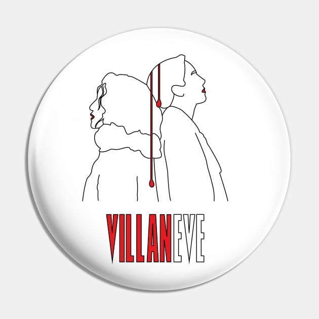 Villaneve black outline Pin by AndyDesigns