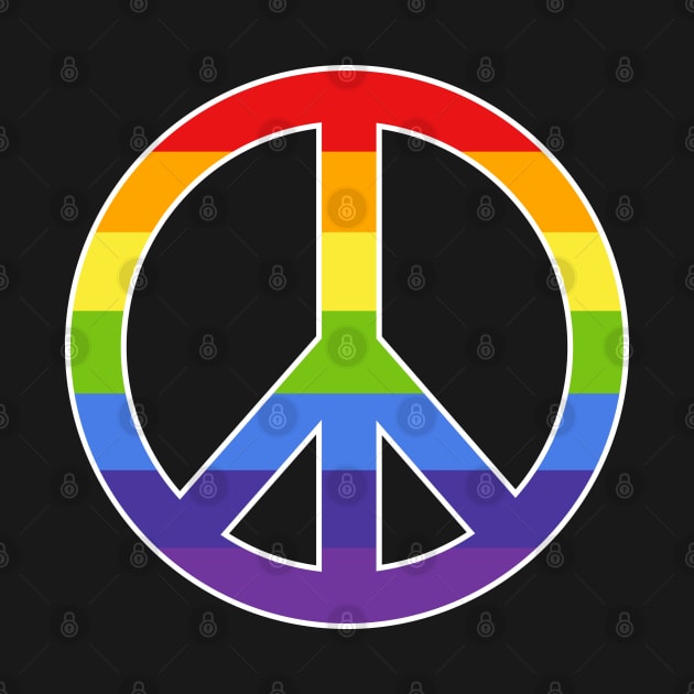 Rainbow Peace Symbol by Wareham Spirals