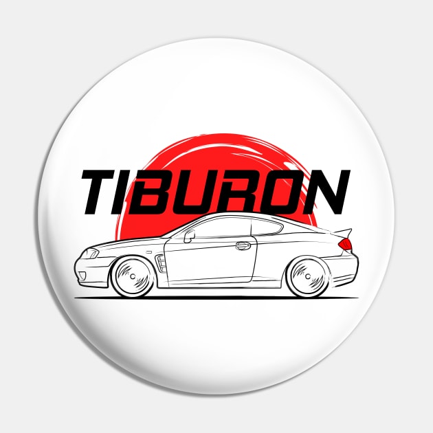The Tiburon Coupe Racing Pin by GoldenTuners