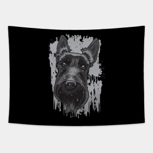 Scottish Terrier Splatter Tapestry