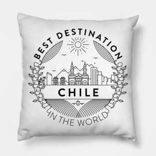 Chile Minimal Badge Design Pillow