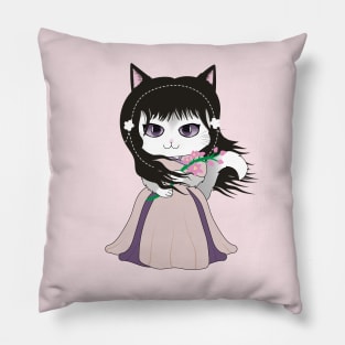 Little Orchid Cat Pillow