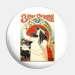 BITTER ORIENTAL Privat Livemont Art Nouveau Vintage Advertising Pin