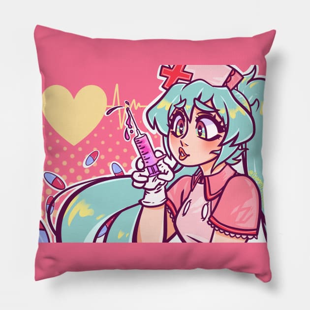 Nurse Miku Pillow by GummyDoodles 