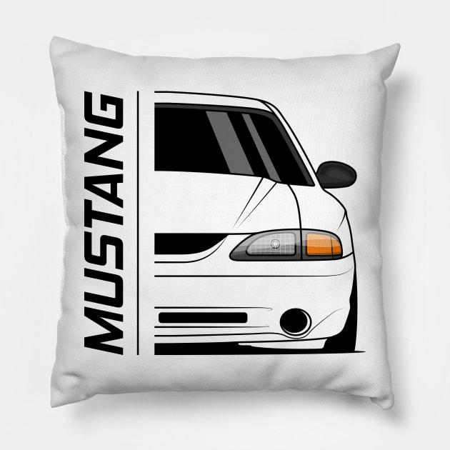 Front MK4 Stang Muscle Pillow by GoldenTuners