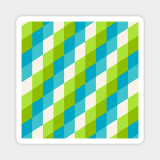 Diamonds pattern (Green & Blue) Magnet