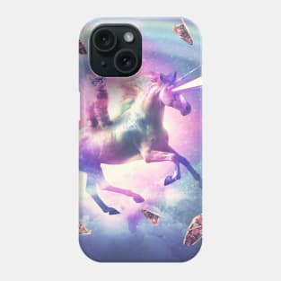 Space Cat Riding Unicorn - Laser, Tacos And Rainbow Phone Case