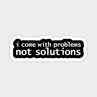 Superpower Problems Not Solutions Typography Magnet