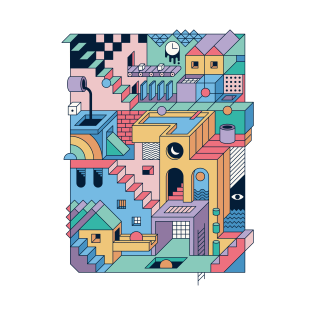 80s Escher by Thepapercrane