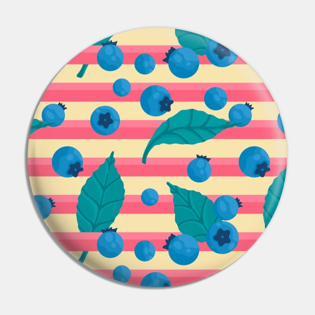 Melancholic Blueberry Pattern Pin by Simplulina