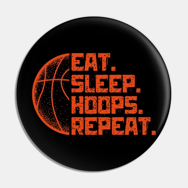 Eat Sleep Hoops Repeat Basketball Funny Quotes Pin by Illustradise