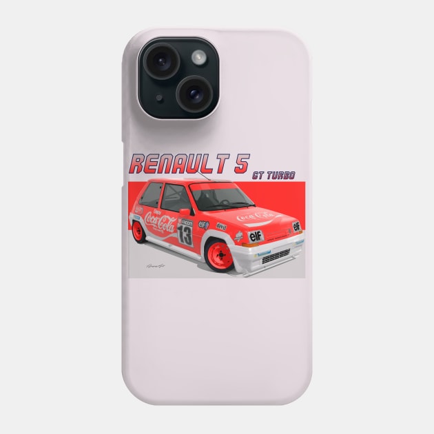 Renault 5 GT Turbo Phone Case by PjesusArt