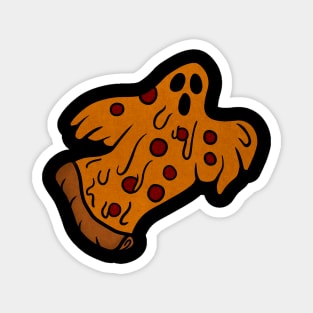 Funny Pizza Halloween Ghost, Scary Pizza Magnet