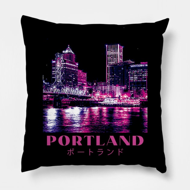 Portland Oregon Aesthetic Pillow by Ferrazi