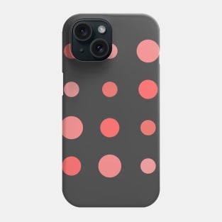 gray with peach dots Phone Case