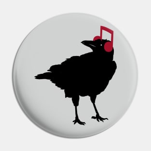 Music Bird Crow Musical Note by Tobe Fonseca Pin