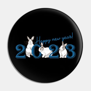 Happy New Year 2023 year of rabbit chinese new year Pin