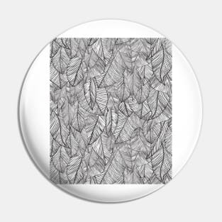 Black Feather Angle Wings Print Pin
