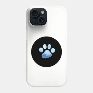 Paw Print - Ocean Blue Silhouette Phone Case