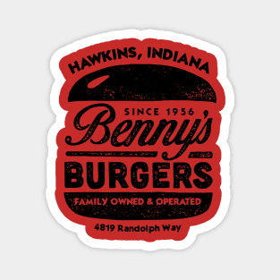 Benny's Burgers (black) Magnet