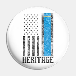 Aruba Hispanic Heritage destressed flag Pin