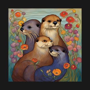 Otter Lover Cute Otter Family T-Shirt