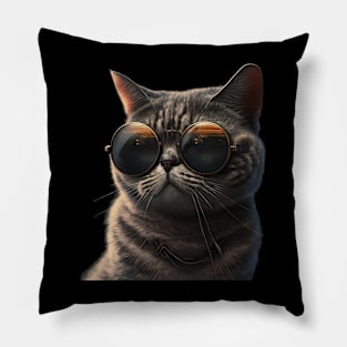 Cat Wearing Sunglasses Pillow