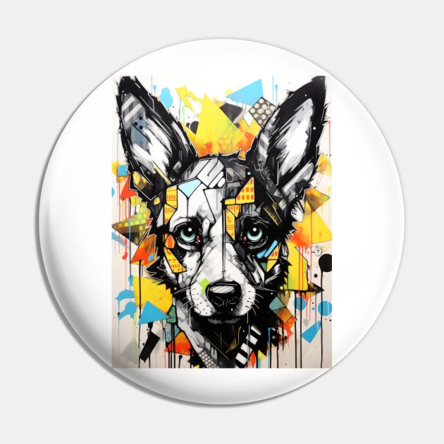 Cartoon African Wild Dog Graffiti #2 Pin by Chromatic Fusion Studio