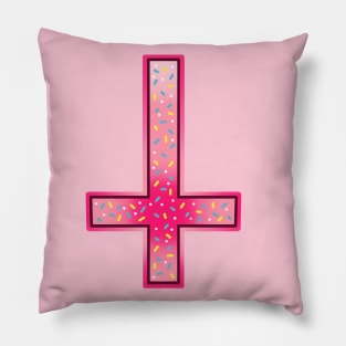 cute pink inverted cross Pillow