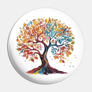 Tree of life colorful design Pin