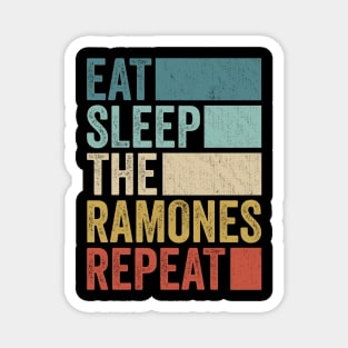 Funny Eat Sleep The Ramones Repeat Retro Vintage Magnet