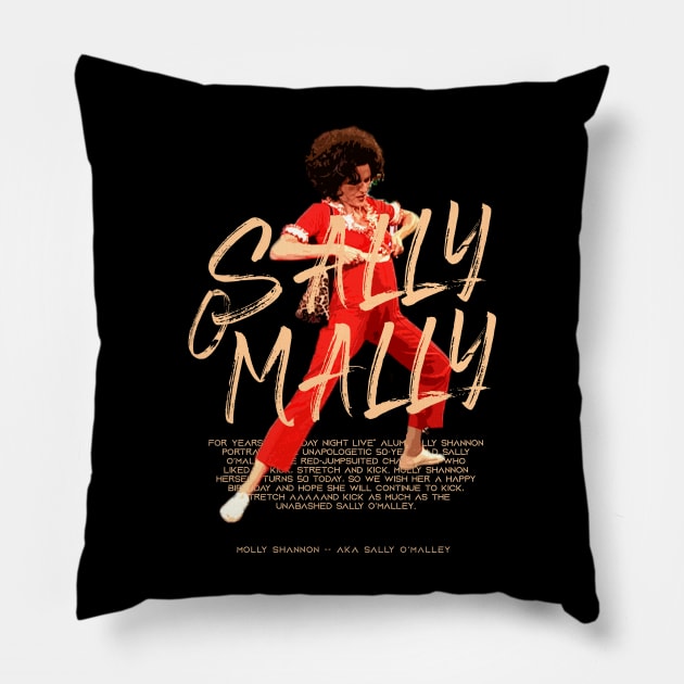 Sally-Omalley-funny Pillow by Sanja Sinai Art