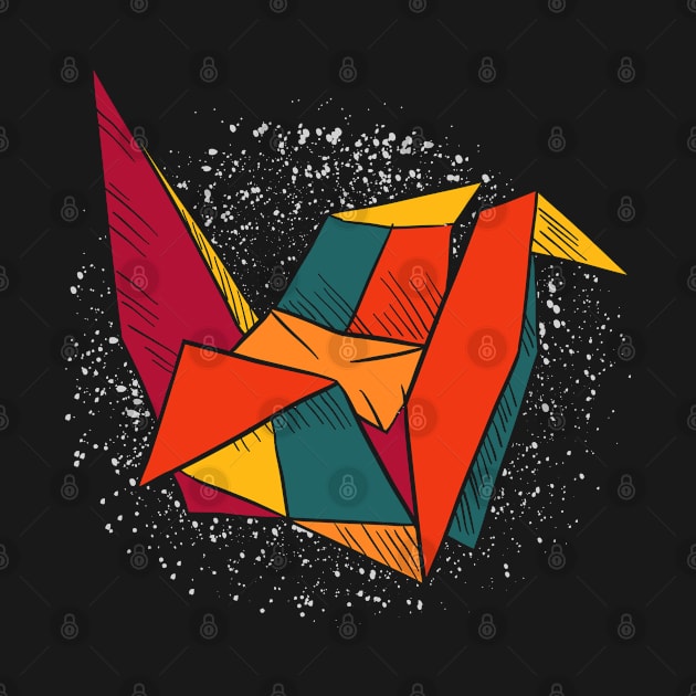 Paper Crane Space Origami by ShirtsShirtsndmoreShirts