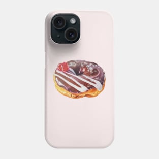 Black Forest Donut Painting 2 (no background) Phone Case