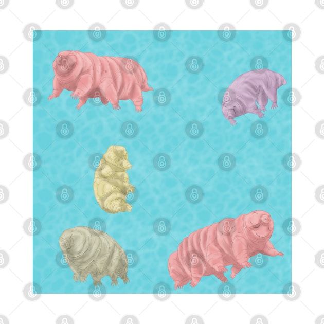 Tardigrade Pattern Blue by TrapperWeasel