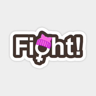 woman's fight Magnet