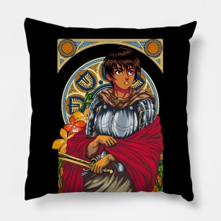 Art Nouveau of a Beautiful Warrior Pillow