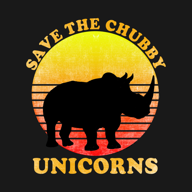 Save The Chubby Unicorns Tee Weathered Distressed Unicorn TShirt