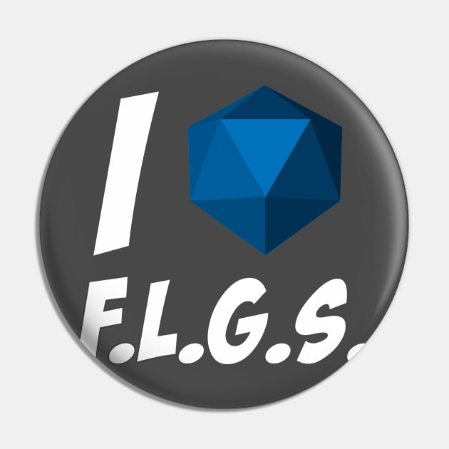 I Heart FLGS (Blue) Pin by High Voltage