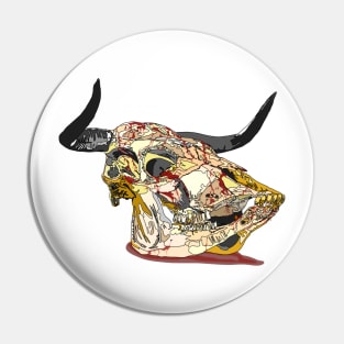 Bull skull Pin