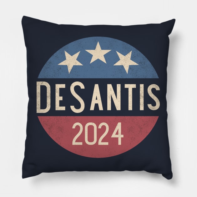 Vintage Ron DeSantis for president in 2024 Pillow by Etopix