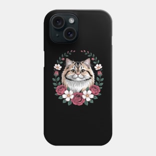 Roses Flowers British Longhair Cat Highland Straight Phone Case