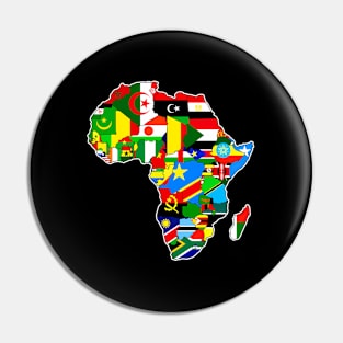 African Pride African Countries Flag Africa Map Pin