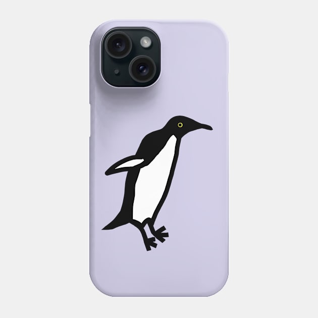 Cute Jumping Penguin Doodle Animals Phone Case by ellenhenryart