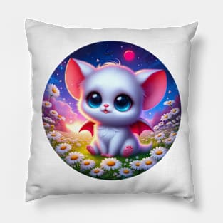 Cute Chibi Bat Girl Pillow