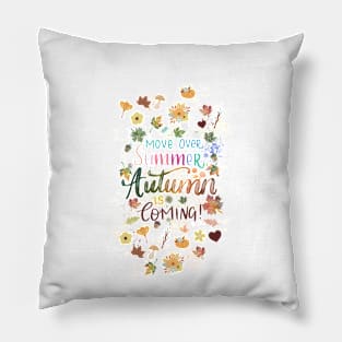 Autumn is coming! // Watercolour Lettering and illustration Pillow