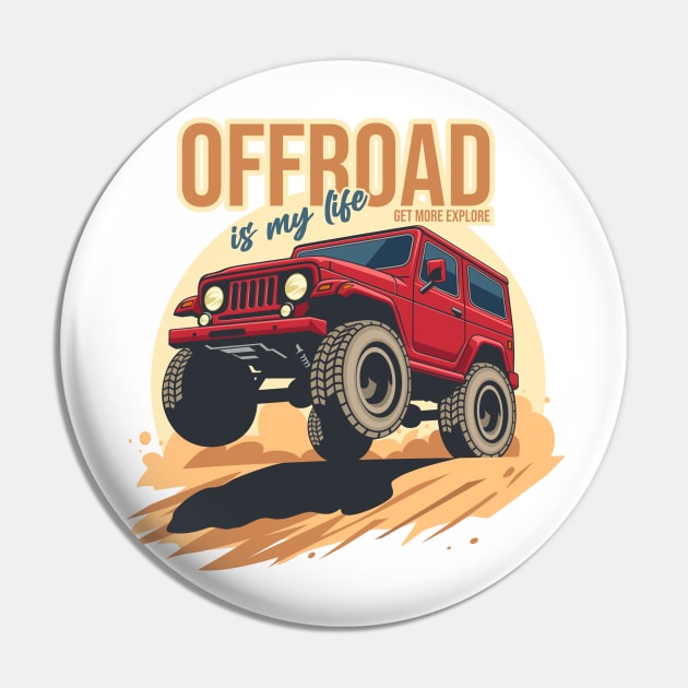 Offroad is my life get more explore red Pin by creative.z